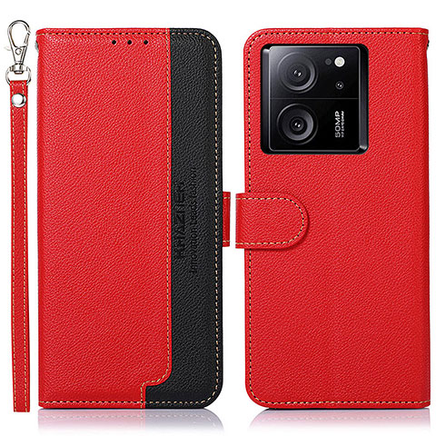 Funda de Cuero Cartera con Soporte Carcasa A09D para Xiaomi Mi 13T 5G Rojo