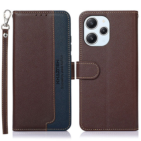 Funda de Cuero Cartera con Soporte Carcasa A09D para Xiaomi Redmi 12 4G Marron