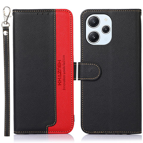 Funda de Cuero Cartera con Soporte Carcasa A09D para Xiaomi Redmi 12 4G Negro