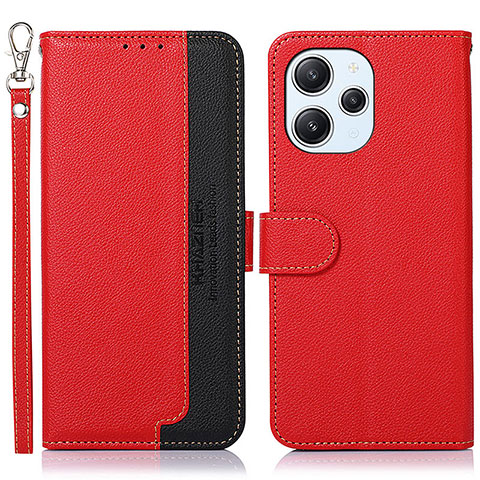 Funda de Cuero Cartera con Soporte Carcasa A09D para Xiaomi Redmi 12 4G Rojo