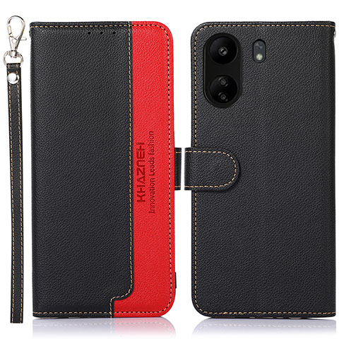 Funda de Cuero Cartera con Soporte Carcasa A09D para Xiaomi Redmi 13C Negro