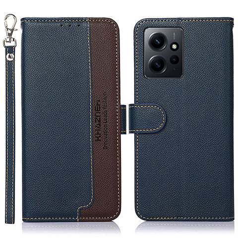 Funda de Cuero Cartera con Soporte Carcasa A09D para Xiaomi Redmi Note 12 4G Azul