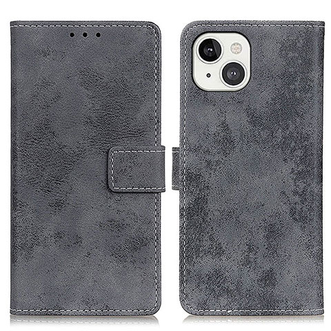 Funda de Cuero Cartera con Soporte Carcasa A10 para Apple iPhone 13 Gris