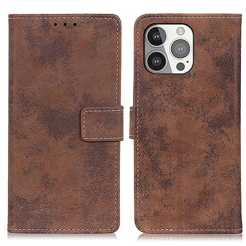 Funda de Cuero Cartera con Soporte Carcasa A10 para Apple iPhone 13 Pro Marron