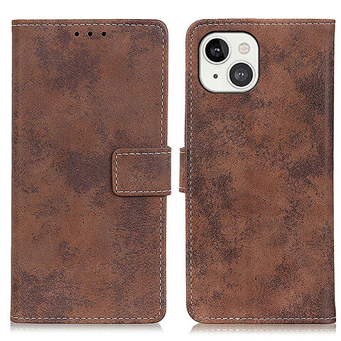 Funda de Cuero Cartera con Soporte Carcasa A10 para Apple iPhone 14 Plus Marron