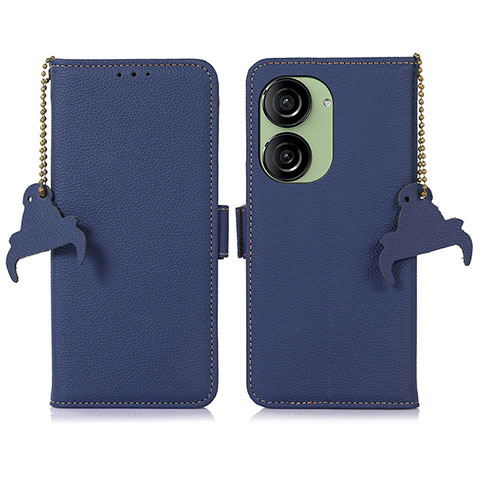 Funda de Cuero Cartera con Soporte Carcasa A10D para Asus ZenFone 10 Azul