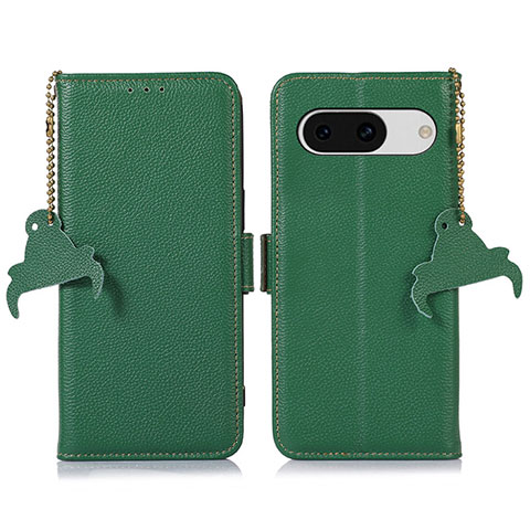 Funda de Cuero Cartera con Soporte Carcasa A10D para Google Pixel 8a 5G Verde