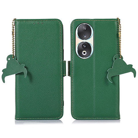 Funda de Cuero Cartera con Soporte Carcasa A10D para Huawei Honor 90 5G Verde