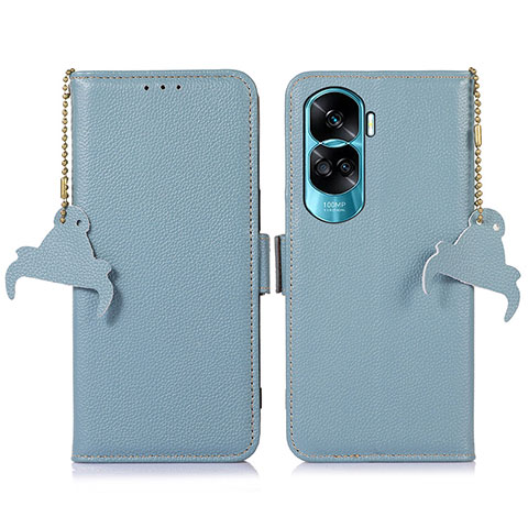 Funda de Cuero Cartera con Soporte Carcasa A10D para Huawei Honor 90 Lite 5G Azul Claro