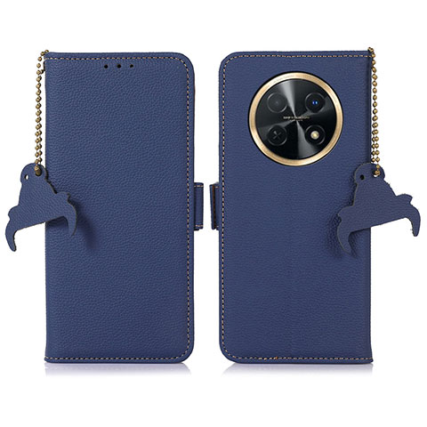 Funda de Cuero Cartera con Soporte Carcasa A10D para Huawei Nova Y91 Azul