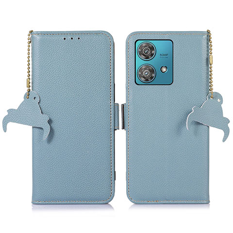 Funda de Cuero Cartera con Soporte Carcasa A10D para Motorola Moto Edge 40 Neo 5G Azul Claro