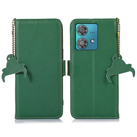 Funda de Cuero Cartera con Soporte Carcasa A10D para Motorola Moto Edge 40 Neo 5G Verde