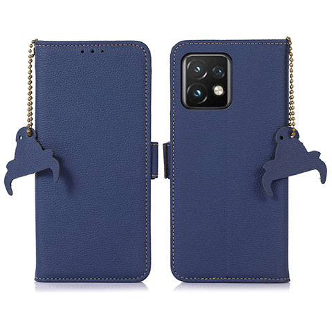 Funda de Cuero Cartera con Soporte Carcasa A10D para Motorola Moto Edge 40 Pro 5G Azul