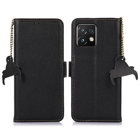 Funda de Cuero Cartera con Soporte Carcasa A10D para Motorola Moto Edge 40 Pro 5G Negro