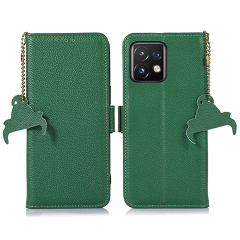 Funda de Cuero Cartera con Soporte Carcasa A10D para Motorola Moto Edge 40 Pro 5G Verde