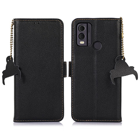 Funda de Cuero Cartera con Soporte Carcasa A10D para Nokia C22 Negro