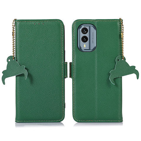 Funda de Cuero Cartera con Soporte Carcasa A10D para Nokia X30 5G Verde