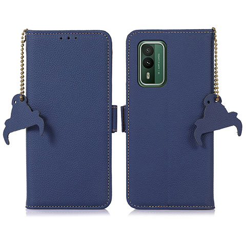 Funda de Cuero Cartera con Soporte Carcasa A10D para Nokia XR21 Azul