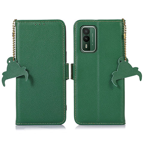 Funda de Cuero Cartera con Soporte Carcasa A10D para Nokia XR21 Verde