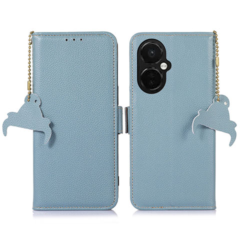 Funda de Cuero Cartera con Soporte Carcasa A10D para Oppo K11x 5G Azul Claro