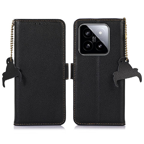 Funda de Cuero Cartera con Soporte Carcasa A10D para Xiaomi Mi 14 5G Negro