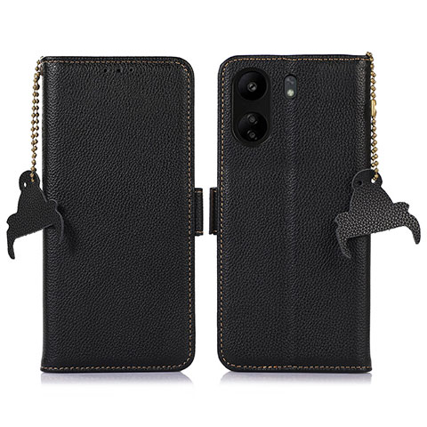 Funda de Cuero Cartera con Soporte Carcasa A10D para Xiaomi Poco C65 Negro