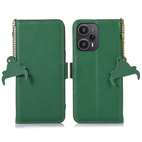 Funda de Cuero Cartera con Soporte Carcasa A10D para Xiaomi Poco F5 5G Verde