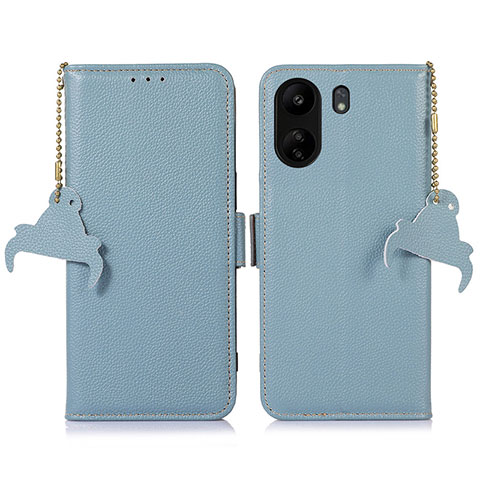 Funda de Cuero Cartera con Soporte Carcasa A10D para Xiaomi Redmi 13C Azul Claro