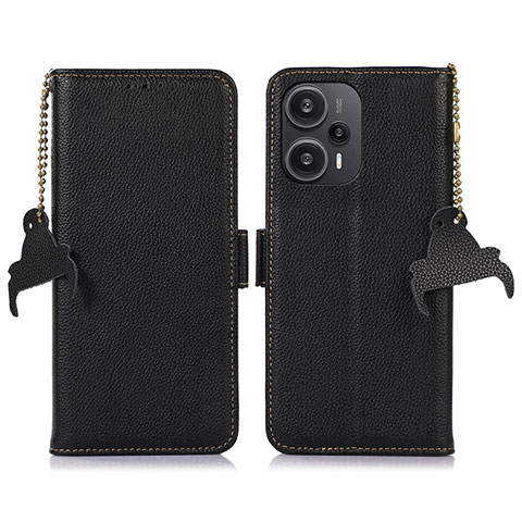 Funda de Cuero Cartera con Soporte Carcasa A10D para Xiaomi Redmi Note 12 Turbo 5G Negro