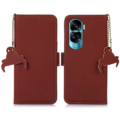 Funda de Cuero Cartera con Soporte Carcasa A11D para Huawei Honor 90 Lite 5G Marron