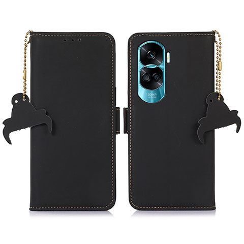 Funda de Cuero Cartera con Soporte Carcasa A11D para Huawei Honor 90 Lite 5G Negro