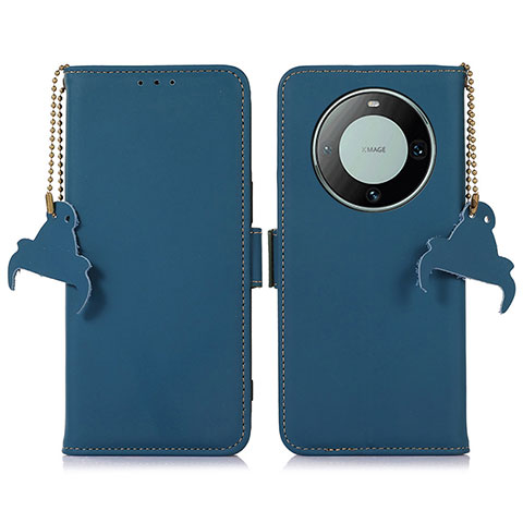 Funda de Cuero Cartera con Soporte Carcasa A11D para Huawei Mate 60 Azul