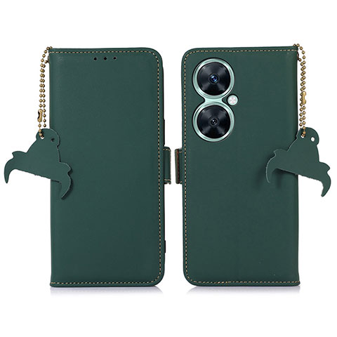 Funda de Cuero Cartera con Soporte Carcasa A11D para Huawei Nova 11i Verde