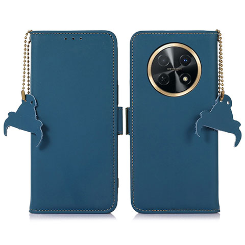 Funda de Cuero Cartera con Soporte Carcasa A11D para Huawei Nova Y91 Azul