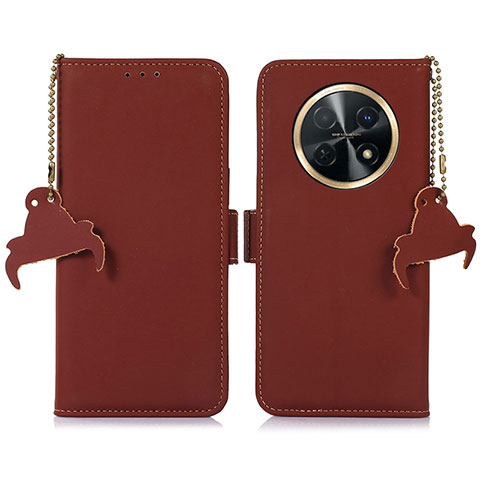 Funda de Cuero Cartera con Soporte Carcasa A11D para Huawei Nova Y91 Marron