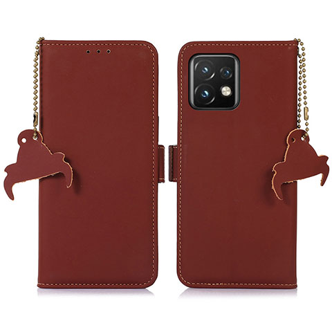 Funda de Cuero Cartera con Soporte Carcasa A11D para Motorola Moto Edge 40 Pro 5G Marron