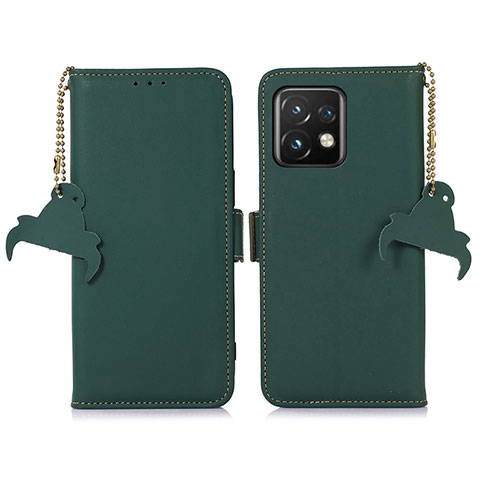 Funda de Cuero Cartera con Soporte Carcasa A11D para Motorola Moto Edge 40 Pro 5G Verde