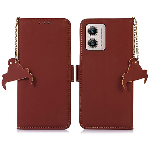 Funda de Cuero Cartera con Soporte Carcasa A11D para Motorola Moto G53 5G Marron