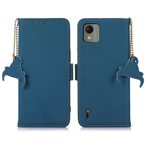 Funda de Cuero Cartera con Soporte Carcasa A11D para Nokia C110 Azul