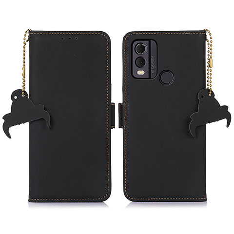 Funda de Cuero Cartera con Soporte Carcasa A11D para Nokia C22 Negro