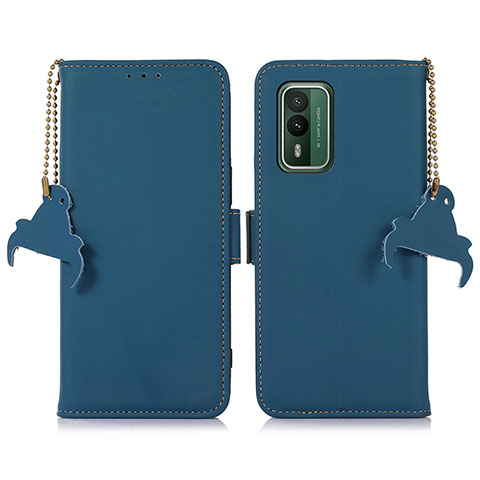 Funda de Cuero Cartera con Soporte Carcasa A11D para Nokia XR21 Azul