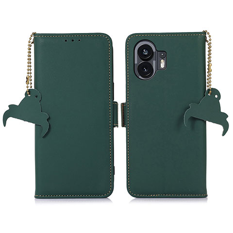 Funda de Cuero Cartera con Soporte Carcasa A11D para Nothing Phone 2 Verde