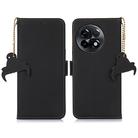 Funda de Cuero Cartera con Soporte Carcasa A11D para OnePlus 11R 5G Negro