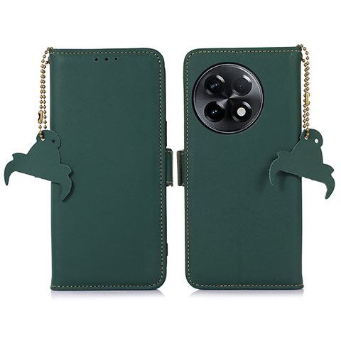 Funda de Cuero Cartera con Soporte Carcasa A11D para OnePlus 11R 5G Verde