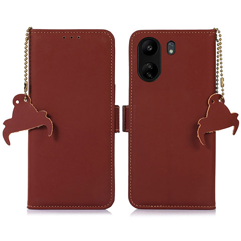 Funda de Cuero Cartera con Soporte Carcasa A11D para Xiaomi Poco C65 Marron