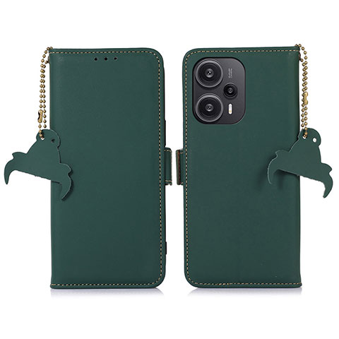 Funda de Cuero Cartera con Soporte Carcasa A11D para Xiaomi Poco F5 5G Verde