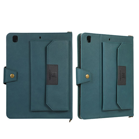 Funda de Cuero Cartera con Soporte Carcasa AD1 para Apple iPad 10.2 (2021) Verde