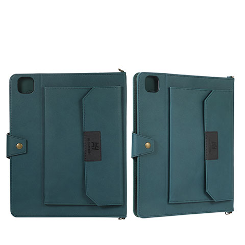 Funda de Cuero Cartera con Soporte Carcasa AD1 para Apple iPad Pro 11 (2021) Verde