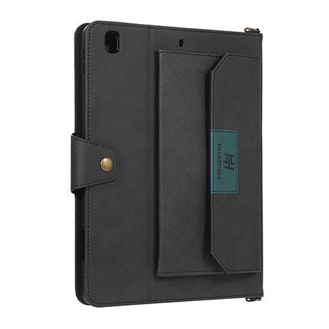 Funda de Cuero Cartera con Soporte Carcasa AD1 para Apple iPad Pro 9.7 Negro