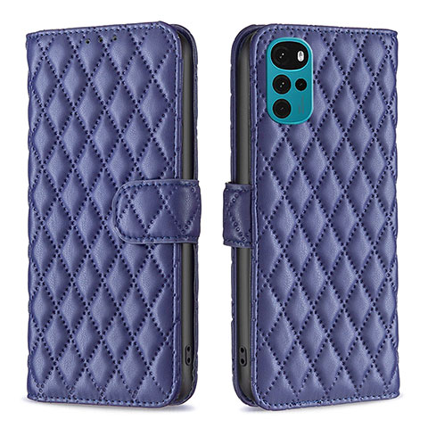 Funda de Cuero Cartera con Soporte Carcasa B01F para Motorola Moto G22 Azul